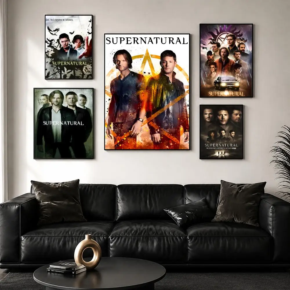 TV Play Series S-Supernatural Movie Poster Perfect Sticker Self Adhesive Wall Art Decor for Home Office Dining Spaces