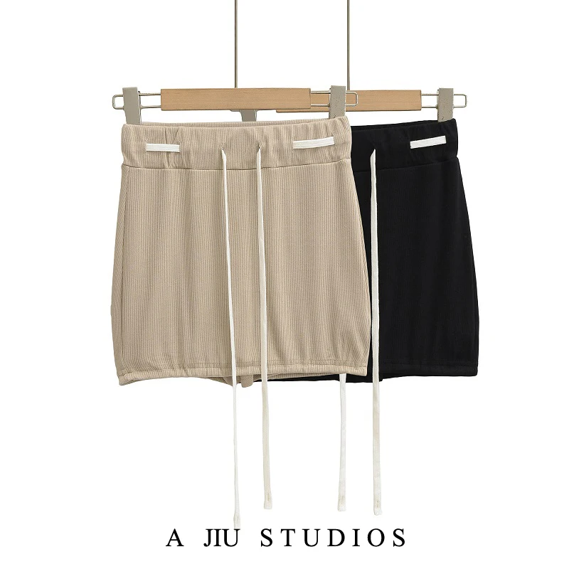 

Pure Desire Sexy Dstring Bodycon Skirt Women Summer Versatile Anti-Light High Waist Slimming Hot Girl A-Line f-len...