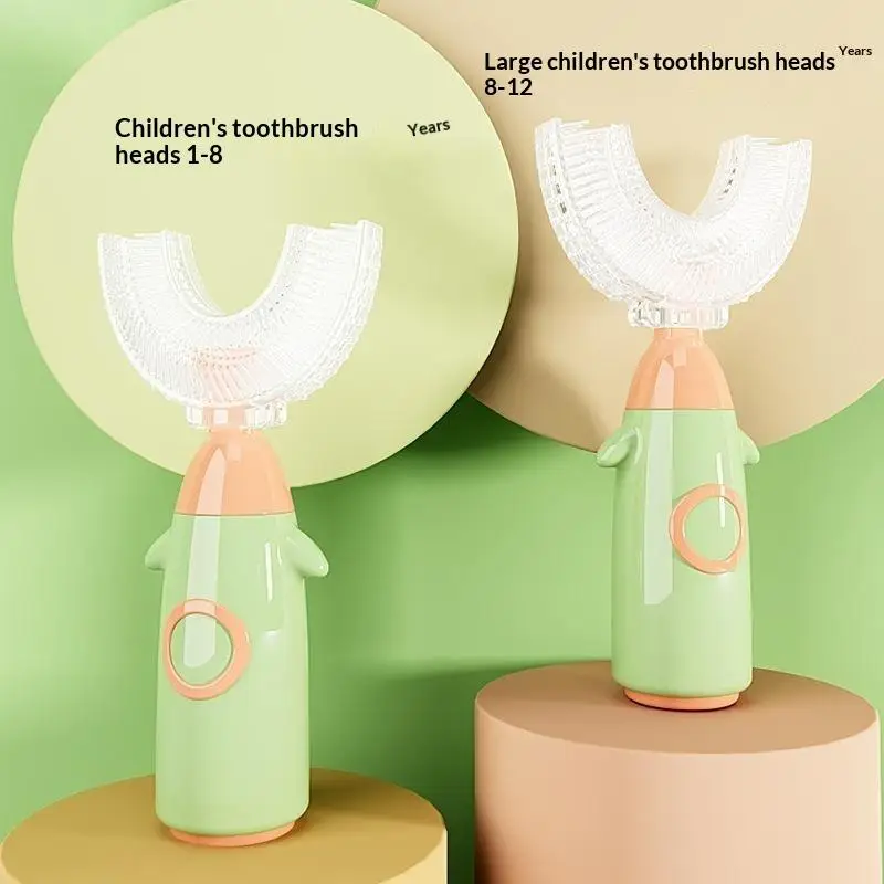 2 6 Years Soft Silicone Kids Toothbrush U Shape Cleaning Tool Teeth Whitening Oral Care Children