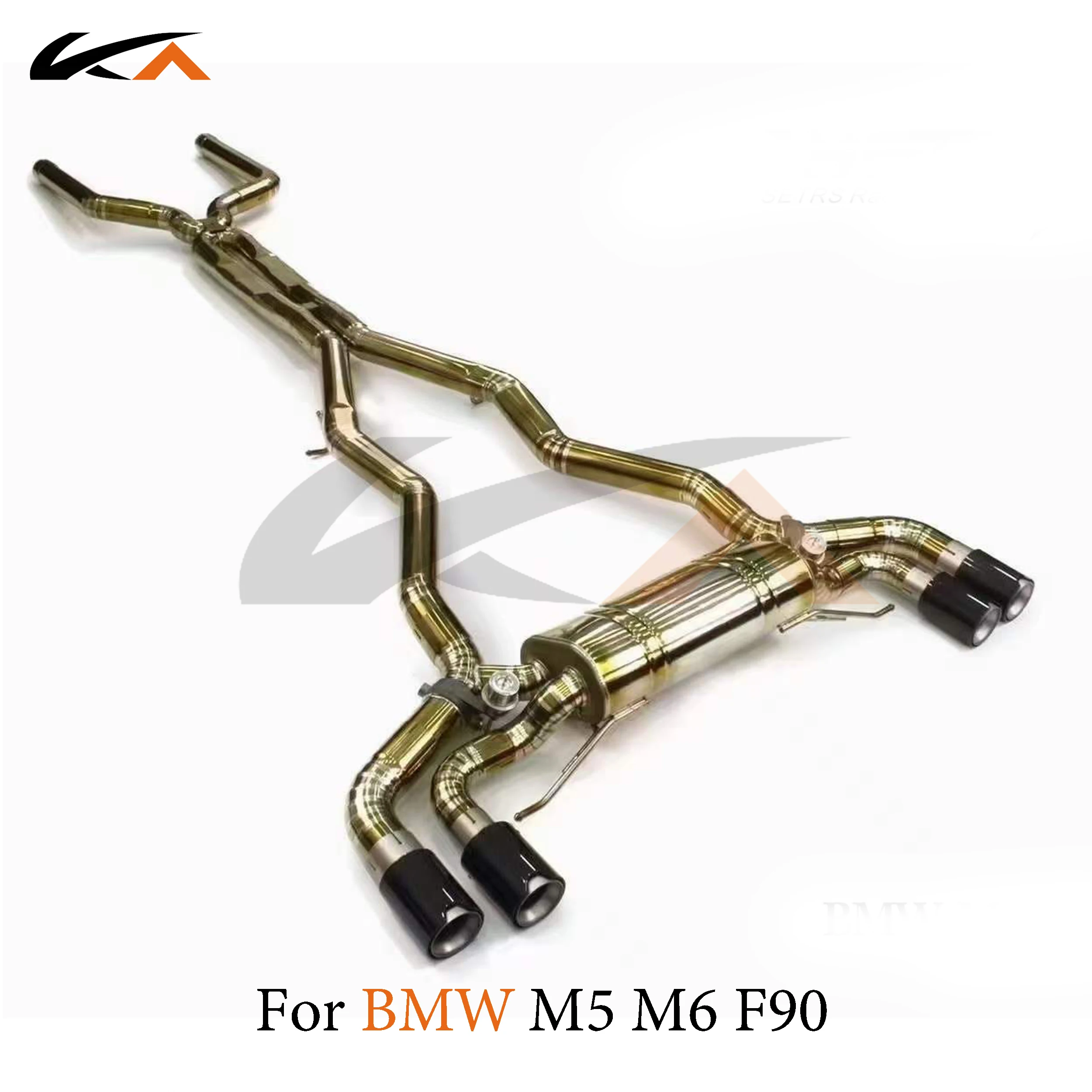 KA Tuning exhaust system titanium alloy catback for BMW M5 M6 F90 performance auto parts with muffler and valve