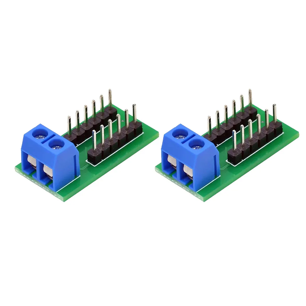 2/4/6PCS 2x6 Position Terminal Block Distribution Module,2P Screw Terminal to 2.54mm Pitch Dupont Pin Header Connector