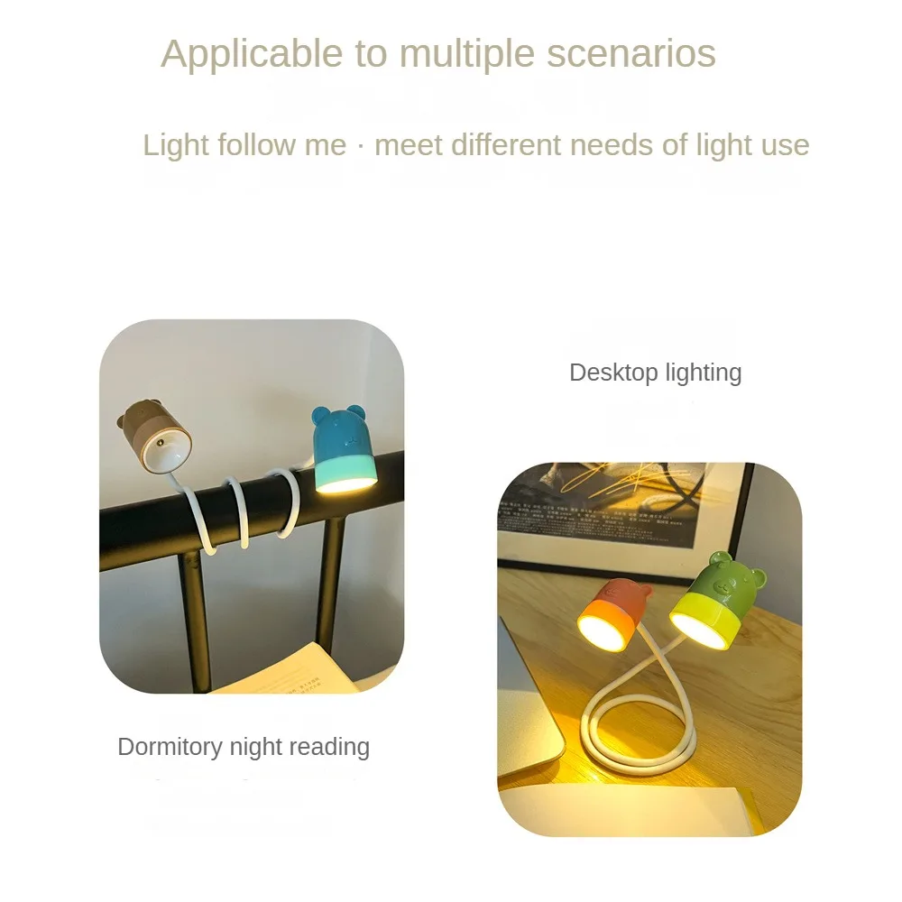 Reading Eye Protection Novelty Reading Lamp Student Dormitory Night Flashlight Two Head Lamp Home Lighting Supplies Table Lamp