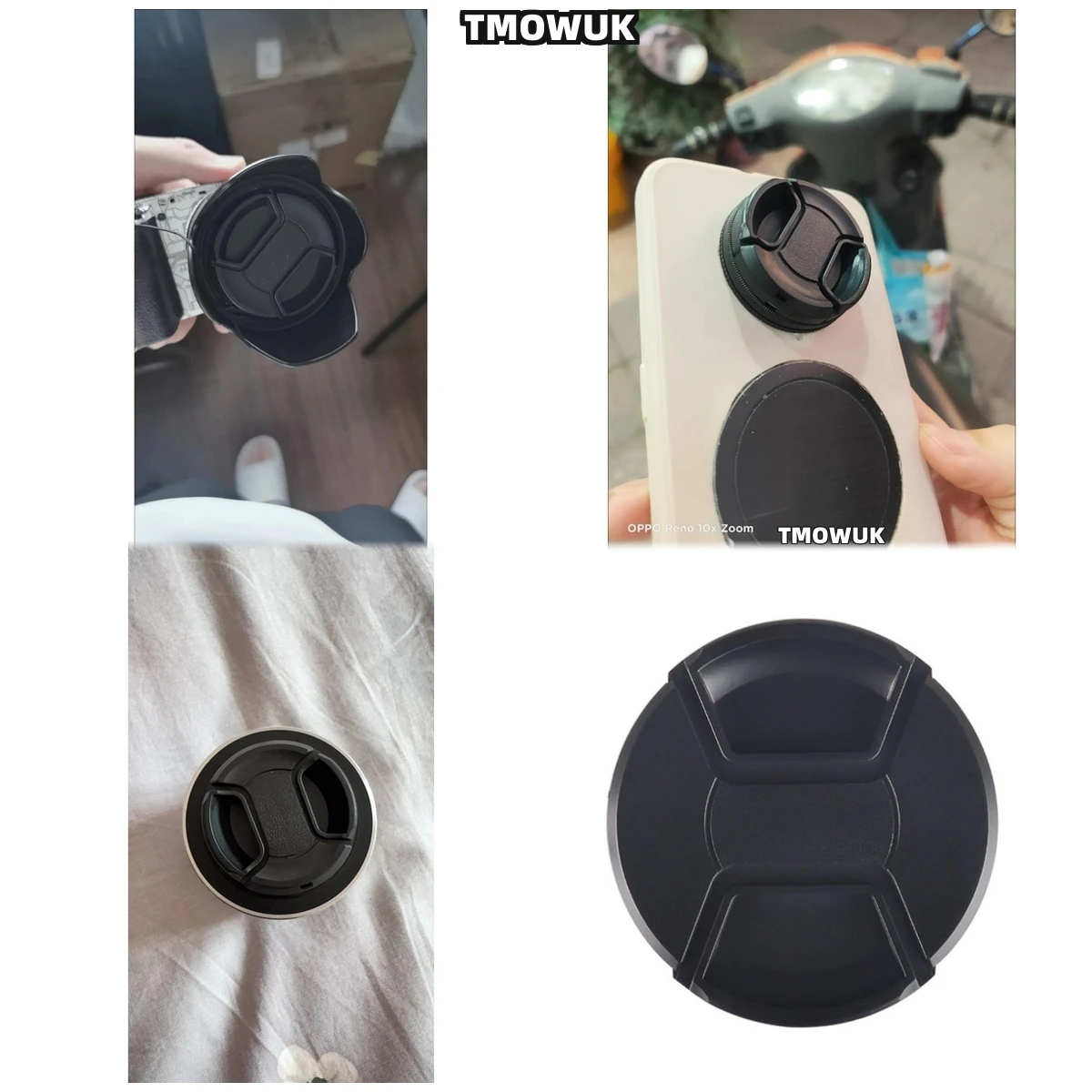 

For Canon EOS R5 Mark II 1V 30D 850D 100D M6 Mark II Rebel T4i 300D Camera Lens Cap Protective Cover Center Pinch Snap-on 49mm 5
