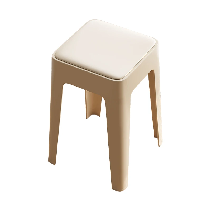 Home Furniture Stackable Padded Stool Square  – Soft & Comfortable  Space Saving  Heavy Duty  for Living Room/Dining/Guest