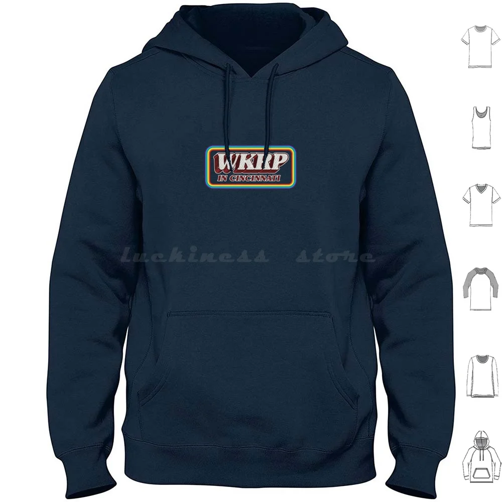 Wkrp In Cincinnati Sudaderas con capucha de manga larga Wkrp Wkrp In Cincinnati Radio Show Dj Tv Sitcom 70s Tv Indians Krp Comedia