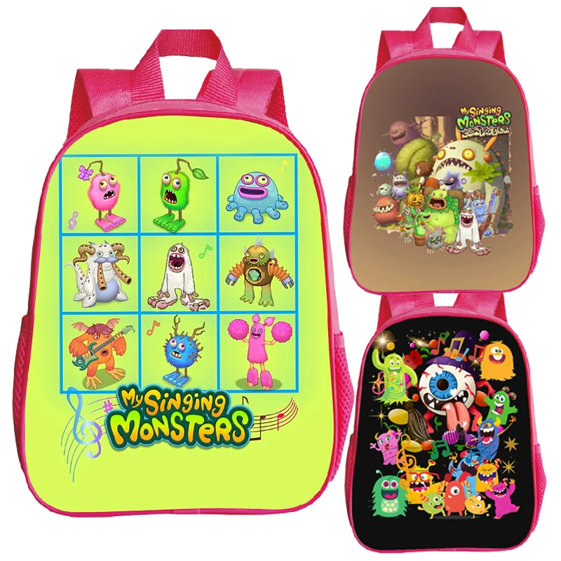 Sac à dos My Singing Monsters pour enfants, jeu d'horreur, sacs d'école pour garçons et filles, cartable pour tout-petits, sac de livre pour enfants, cadeau pour la maternelle