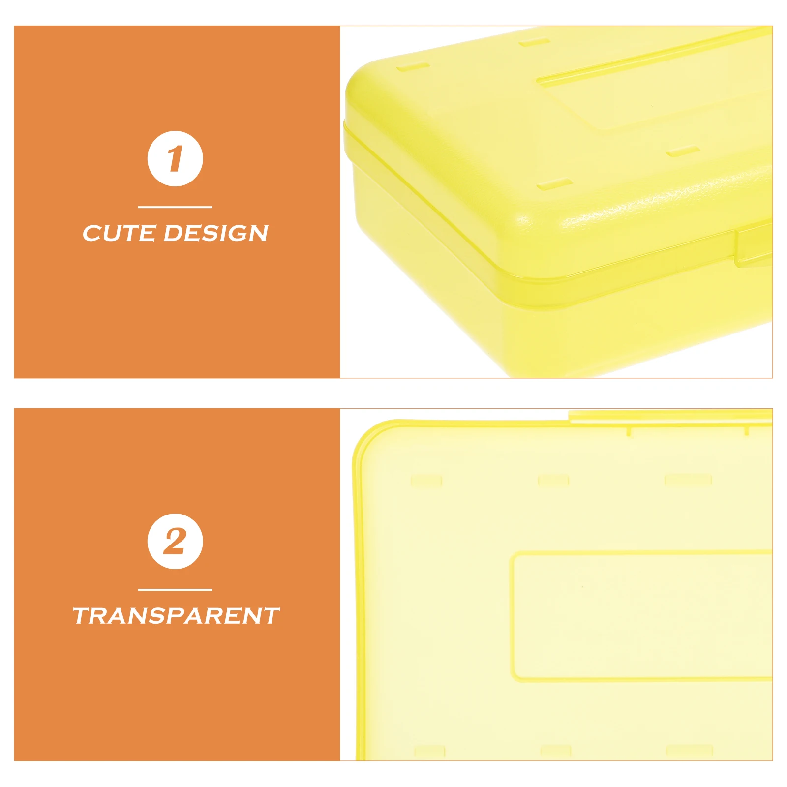 

Plastic Pencil Case Holder Slim Organiser Cases for Colored Pencils School Simple