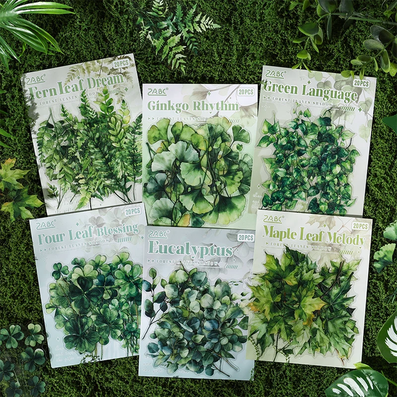 

12packs/LOT Forest Leaf Shadow series cute lovely retro decorative PET sticker