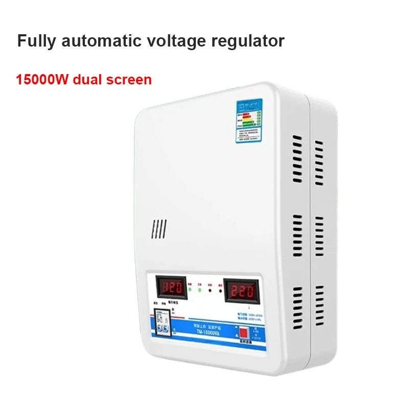 Estabilizador de voltaje 220V automático hogar de alta potencia 15kw cobre puro aire acondicionado de bajo voltaje regulador de voltaje especial