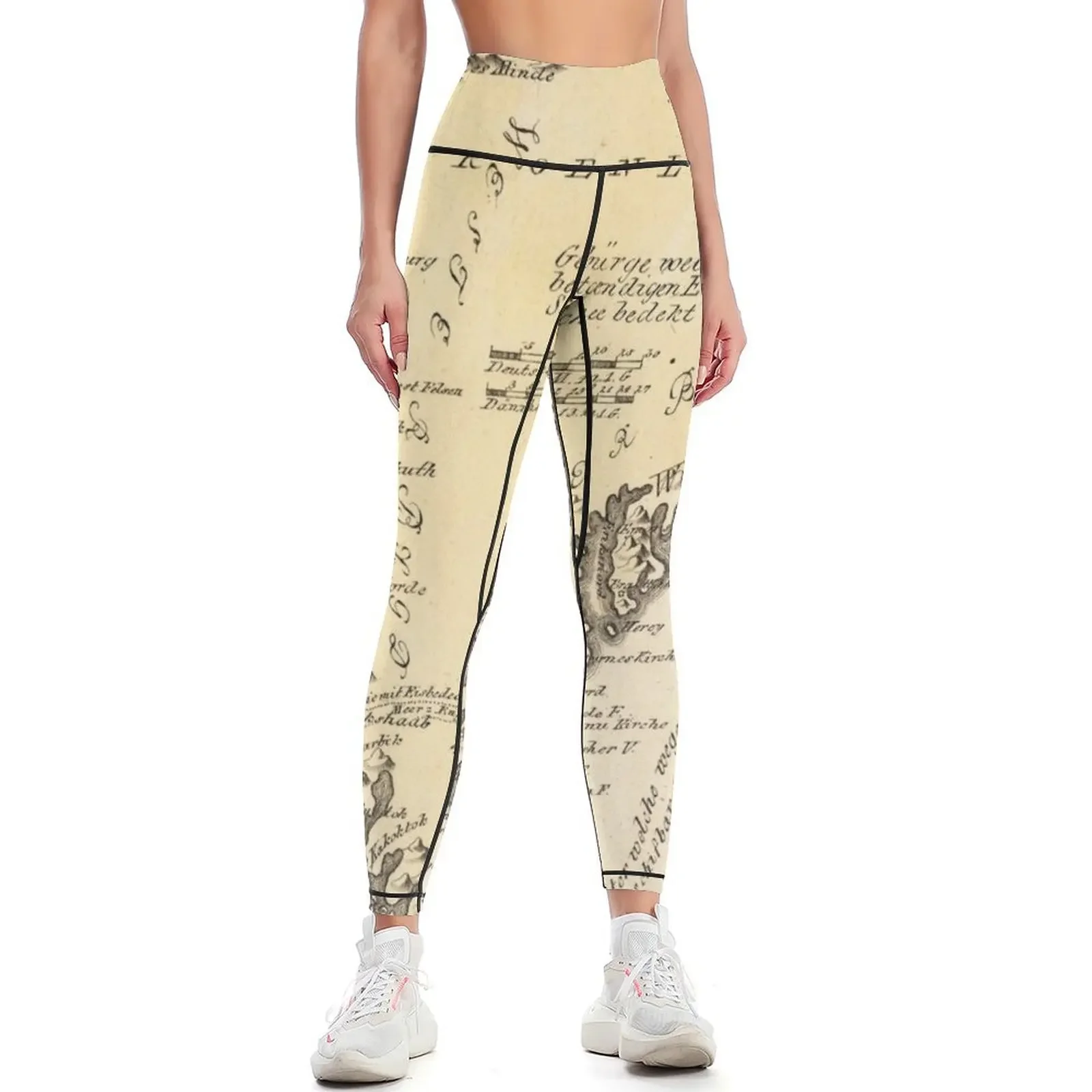 

Vintage Map of Greenland (1791) Leggings Training pants Sports pants woman sportswear gym Womens Leggings