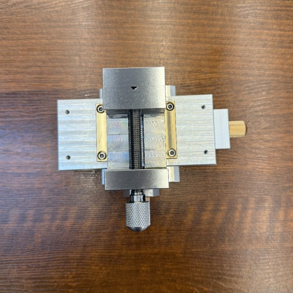 Precision XY Linear Slide Stage, Manual Cross Slide Table with Lead Screw, Micro Adjust Hand Crank Slide for Drill Press
