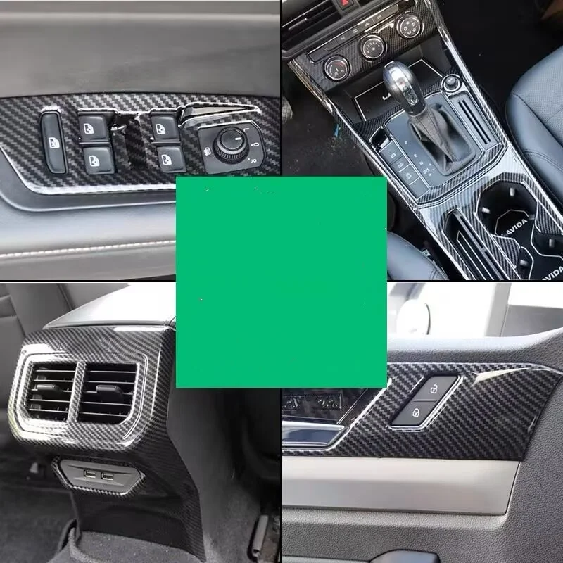 For Volkswagen Lavida Plus 2018-2021 modified central control bright patch shift water cup frame car interior ABS decorativ