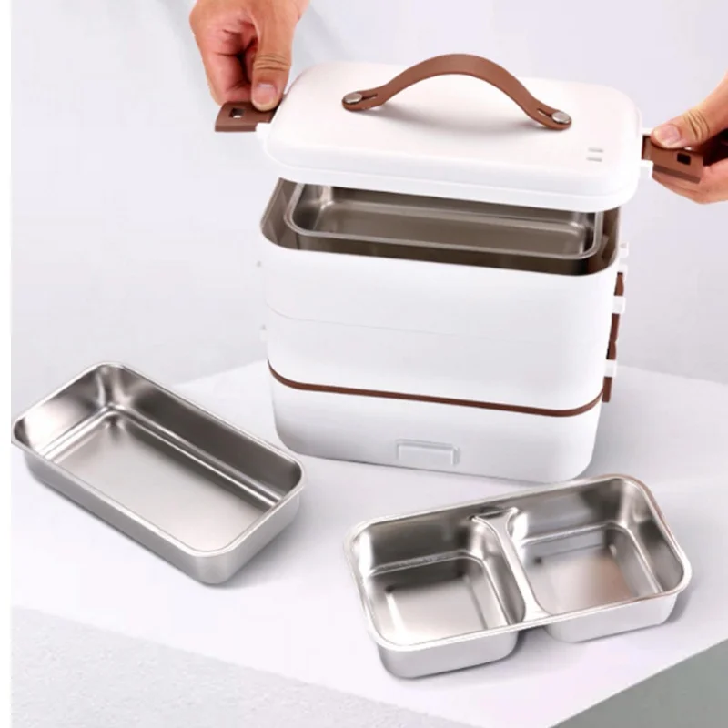 Constant Temperature Electric Lunch Box Multifunctional Safe Portable Heated Food Warmer For Office Use