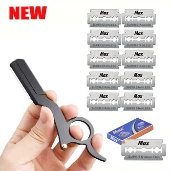 Thumb Manual Razor Straight Edge Haircut Beard Eyebrow Shaver Men Depilation Razor…
