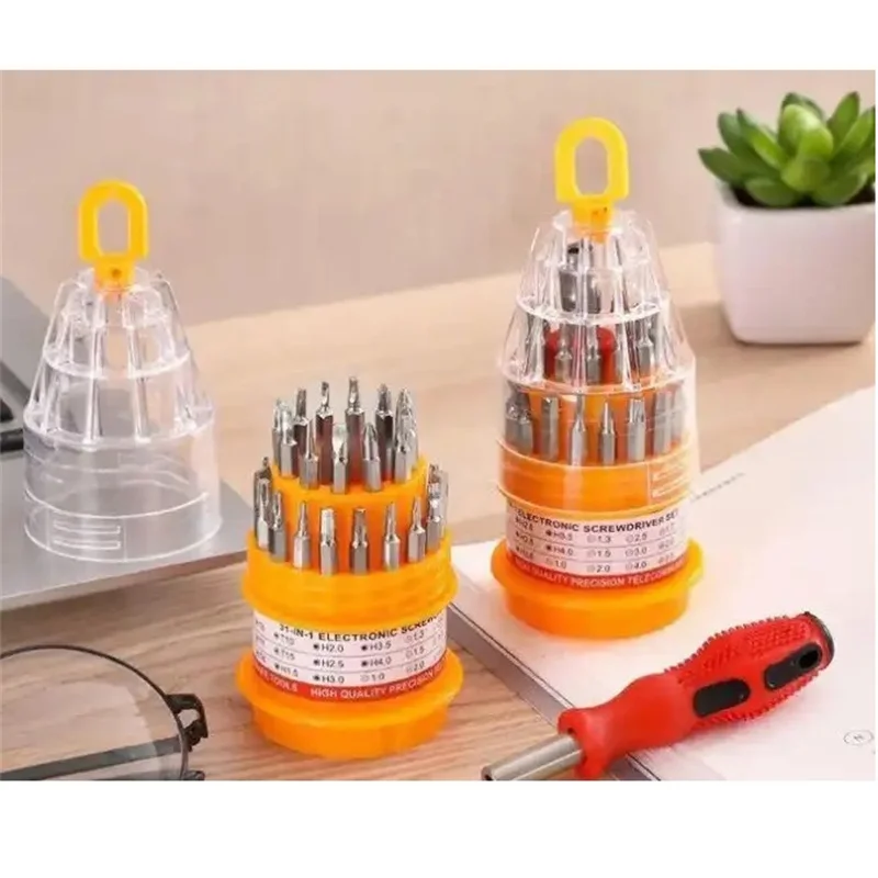 31 Pcs IN 1 Precise Chrome Vanadium DIY Screwdriver Bit And Ratchet Screwdriver Pocket Precision Screwdriver Set For Car Tablet