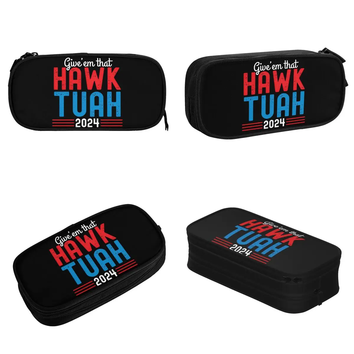 Hawk Tuah Spit On That Thang Pencil Case Internet Humor Pencilcases Pen Holder for Girl Boy Large Bags Office Zipper Stationery