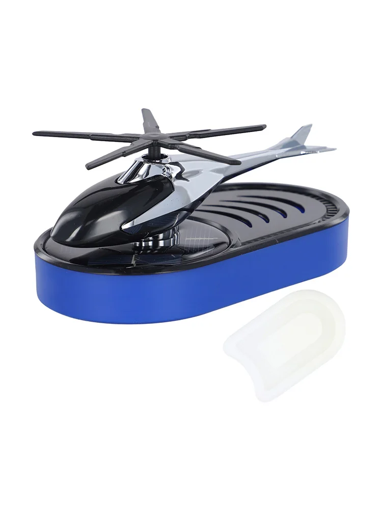 Car Perfume Diffuser Solar Powered Rotating Helicopter Model for Cars For Bathrooms Bedrooms Offices and Living Rooms