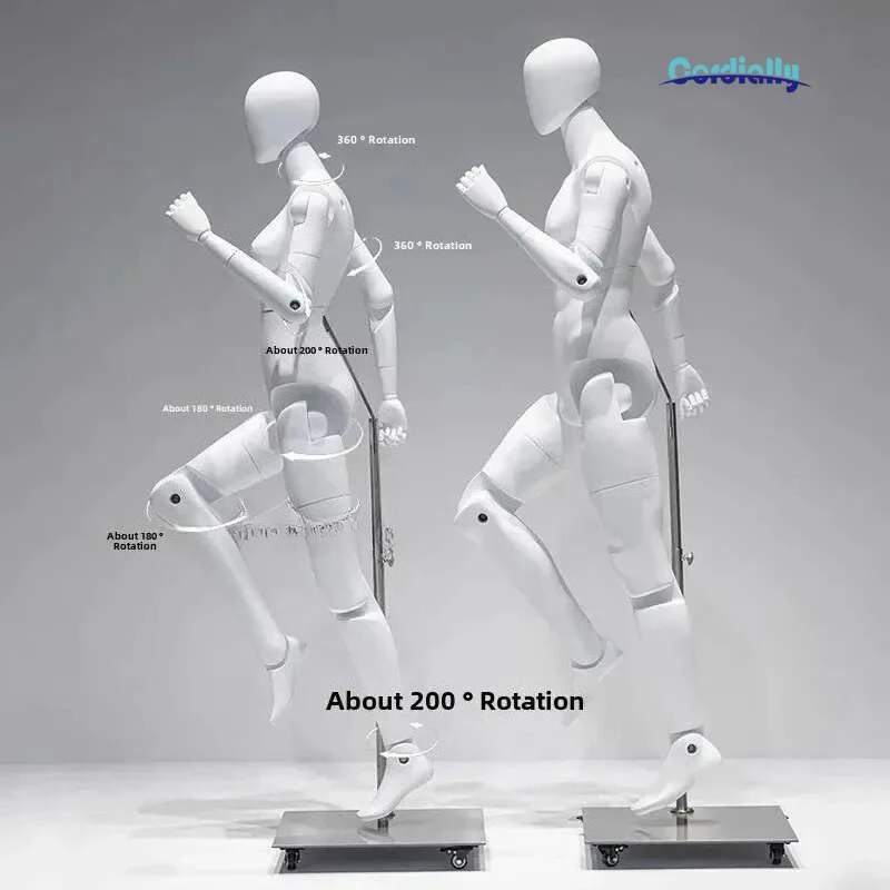 Changeable Posture Full Body Mannequin Shopping Mall Mannequins for Clothing Store Model Props Luxury Window Display Shelf Dummy
