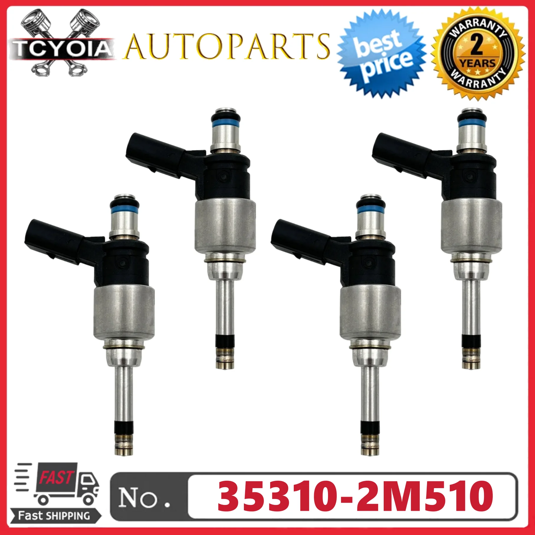 

Renovation 4Pcs/lot 35310-2M510 353102M510 Fuel Injectors Fits For Hyundai Kona Elantra 2020-2023