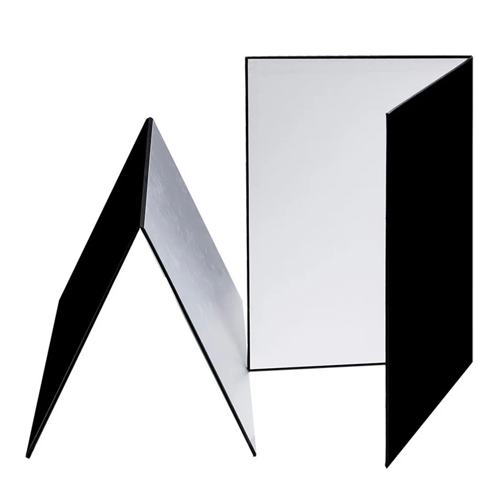 

A3 Size Folding Photography Cardboard Reflector Black Edge Silver For Still Product Photo Props Foldable
