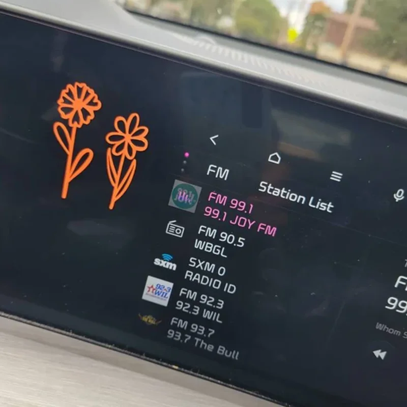 Small Botanical Tiny Flower Car Stickers for Rearview Mirror Decoration Exterior Accessories Sticker Waterproof Pvc Vinyl Decals