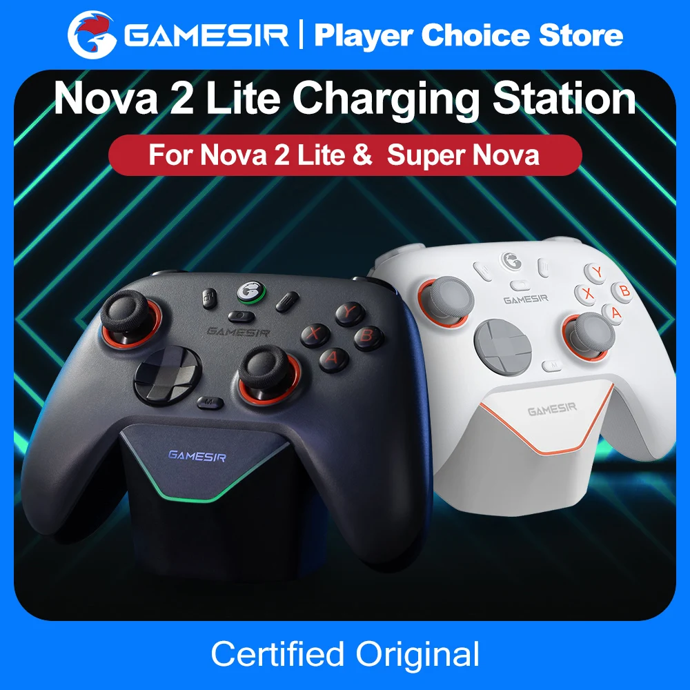 GameSir Nova 2 Lite Gamepads Carregador Dock Estação de carregamento Super Nova Original Switch Josticks Acessórios para jogos
