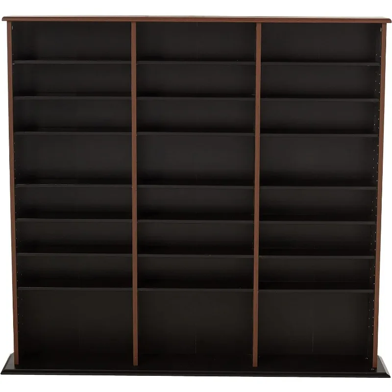 Triple Width Wall Storage, Cherry and Black