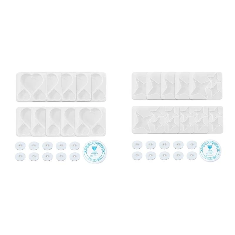 

Handmade Pendant Mold Crucifix Star Love Silicone Mold Epoxy Door Curtain Material Pack for Jewelry Making Diy Crafts