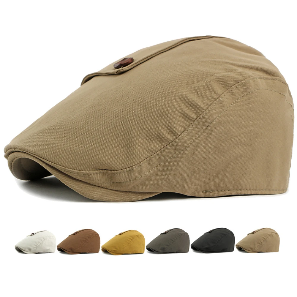 HT5059 Baskenmützen 2026 Neue Hochwertige Frühling-Herbst-Kappen für Herren und Damen Vintage Unisex Ivy Flat Cap Künstler-Malermütze – Detail 1