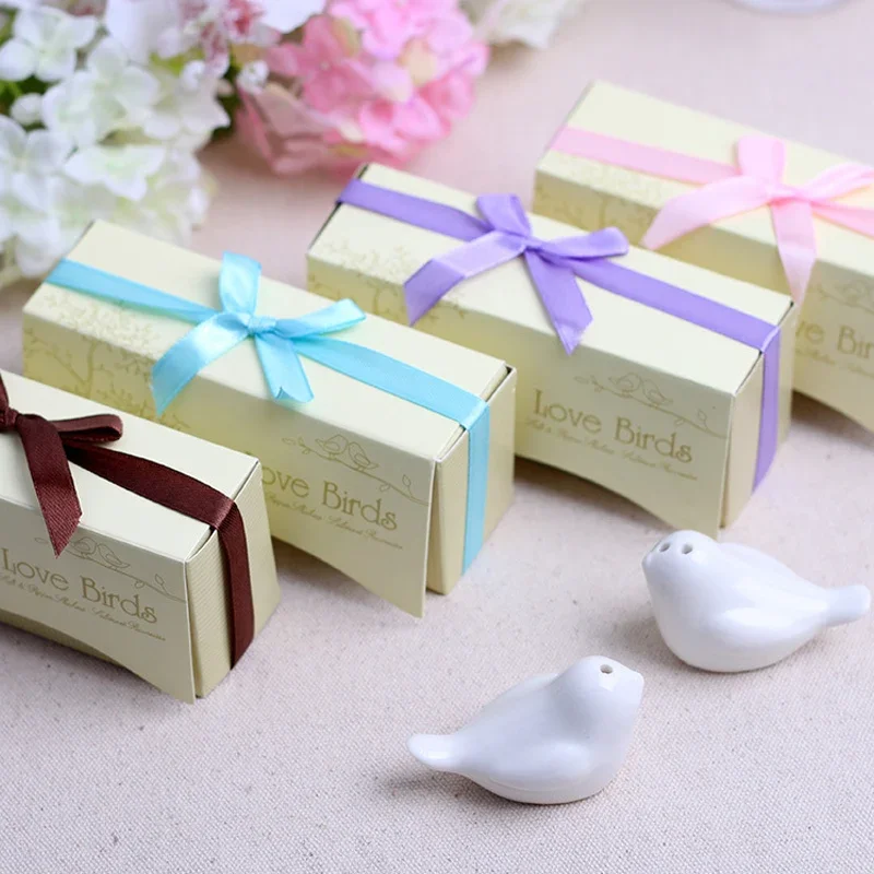 Love Bird Salt & Pepper Shaker Wedding Favors And Gifts For Guests Souvenirs Decoration Event & Party Kitchen Supplies