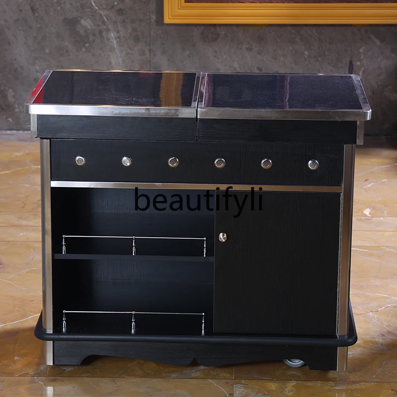 

Cooking Cart Restaurant Mobile On-site Stewing Abalone Cart Commercial Hall Grilling Grilled Steak Cart