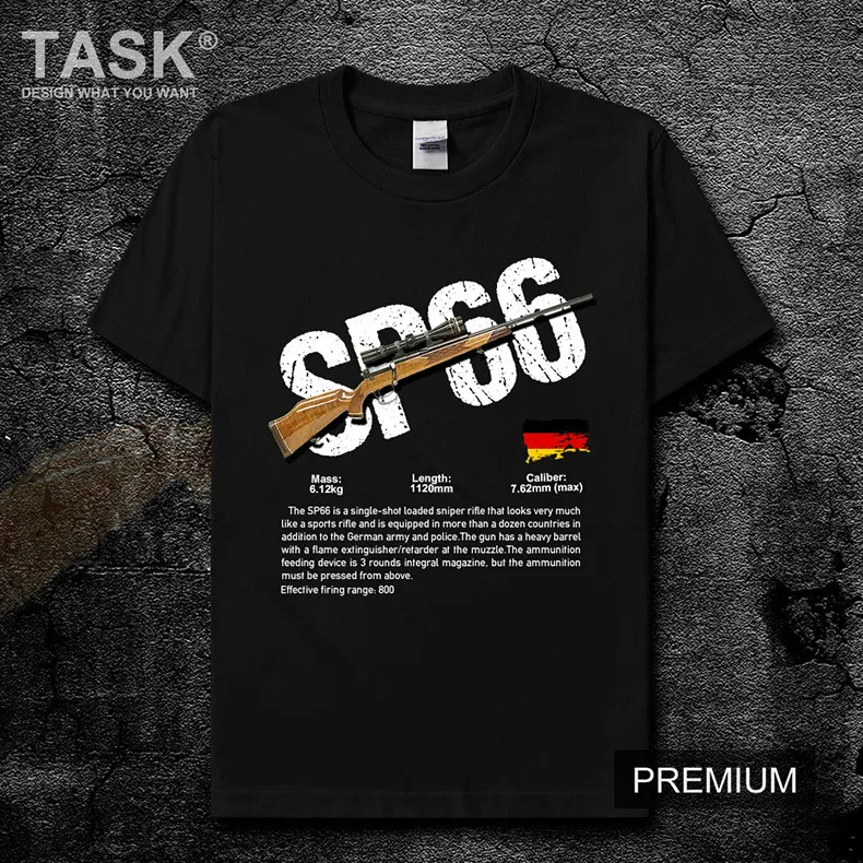 

German Mauser Sp66 Sniper Rifle T-Shirt Cotton O-Neck Short Sleeve Men's T Shirt New Size S-3XL