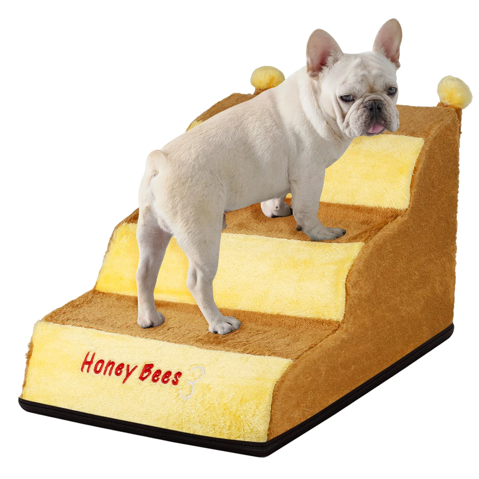

Stairs for Dog Pet Ramp Beside The Sofa Bed Ladder with Removable Cover Sponge Cat Puppys Joint Protecting Safety Stairs