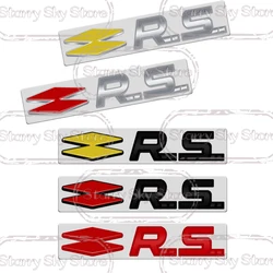 RS LINE emblema de coche, insignia de Metal con logotipo, calcomanías para carrocería, pegatina trasera para Clio Scenic Logan Megane 2 3 4 5 Koleos Sandero TWINGO Captur