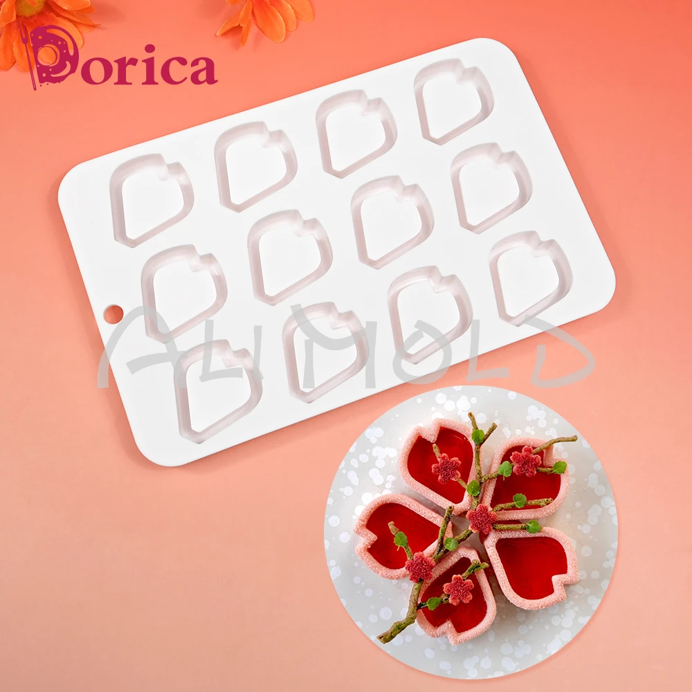 Sakura Petals Silicone Mold for Baking Chocolate Mousse Cake Mould DIY Soap Candle Gypsum Model Cake Decoration Kitchen Bakeware