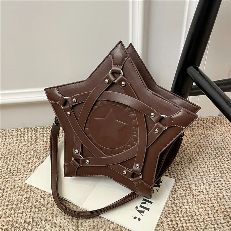Luxury-Inspired Unique Niche Bag for Women - Five-Point Star Fall Winter Designer Versatile Commute Shoulder Crossbody Bag