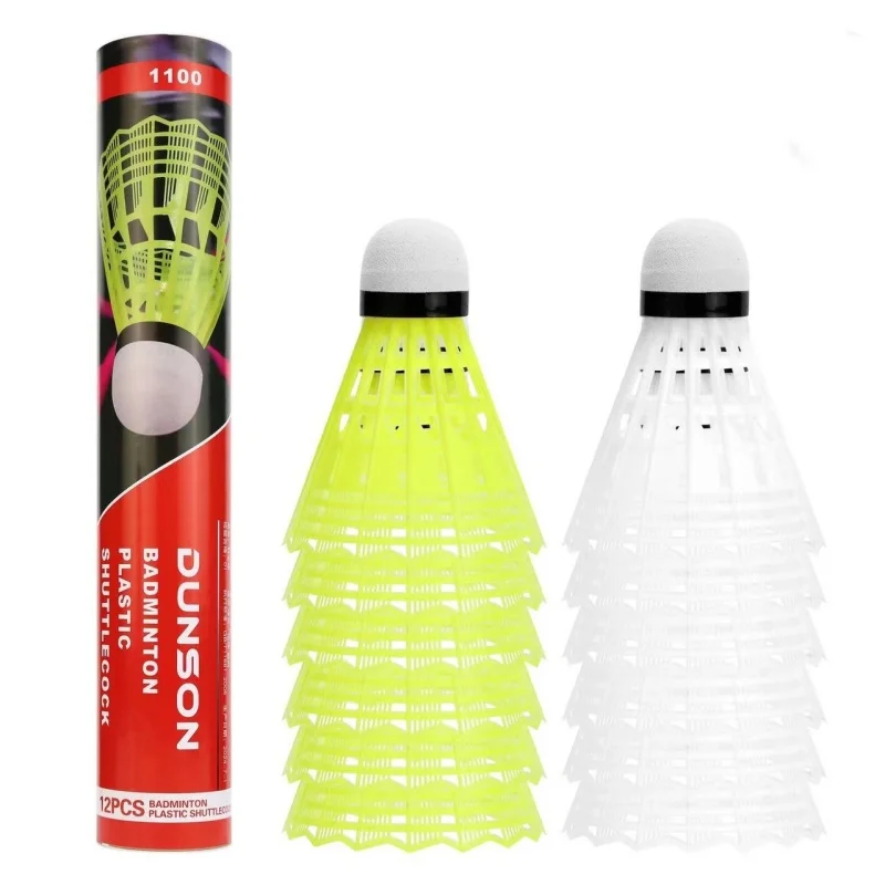 

6/12PCS/Bag Dunson Brand Portable Badminton Out Products Sport Training Plastic Shuttlecock Supplies Durable Medium Speed