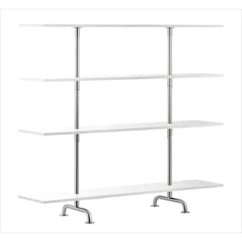 

Долина и современная полка Bauhaus, черная трехэтажная настенная полка, витрина для журналов, полка из нержавеющей стали в стиле ретро