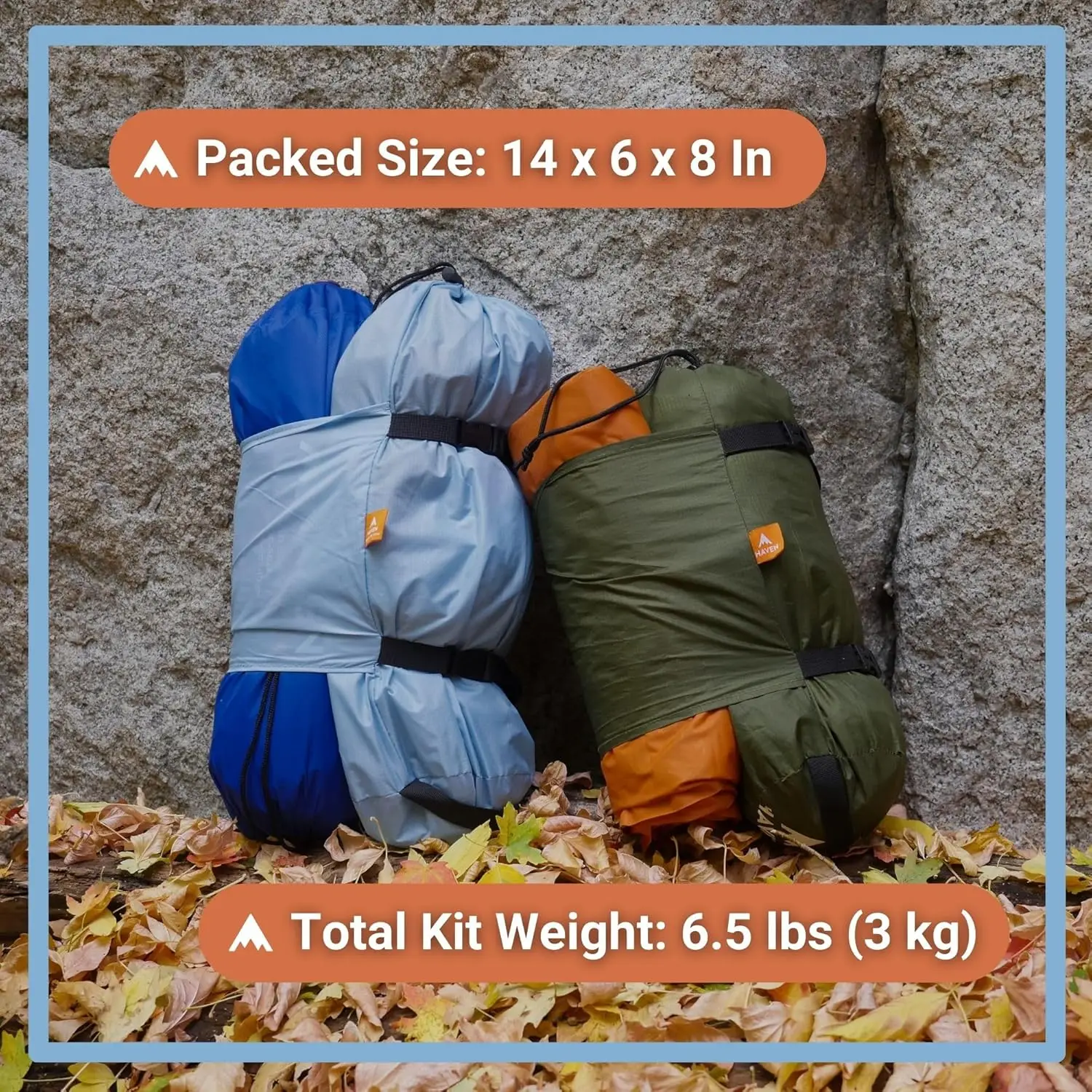 Haven Tents Lay Flat Hammock Tent - Waterproof Tent & Camping Hammock with Mosquito Net - Includes Insulated Pad and Rainfly - H
