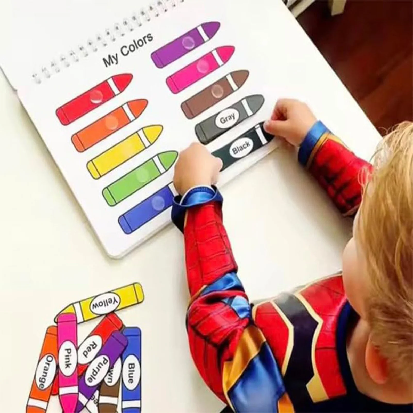 كتاب مونتيسوري مشغول للأطفال 12 موضوعًا لأنشطة التعلم لمرحلة ما قبل المدرسة لعبة تعليمية للأطفال الصغار في المدرسة المنزلية ورياض الأطفال