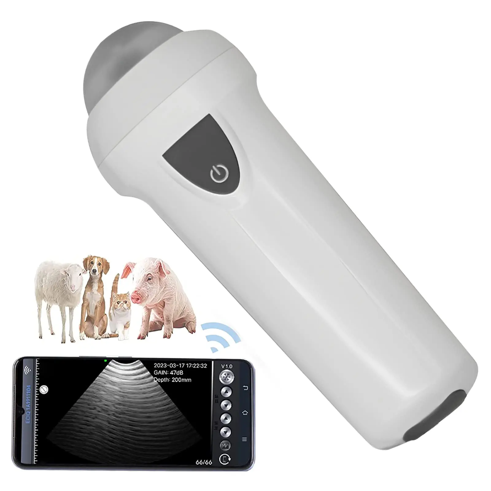 Wireless Mechanical Veterinary Ultrasound Scanner Portable Pregnancy Test Handheld Ultrasound Machine Pig Sheep