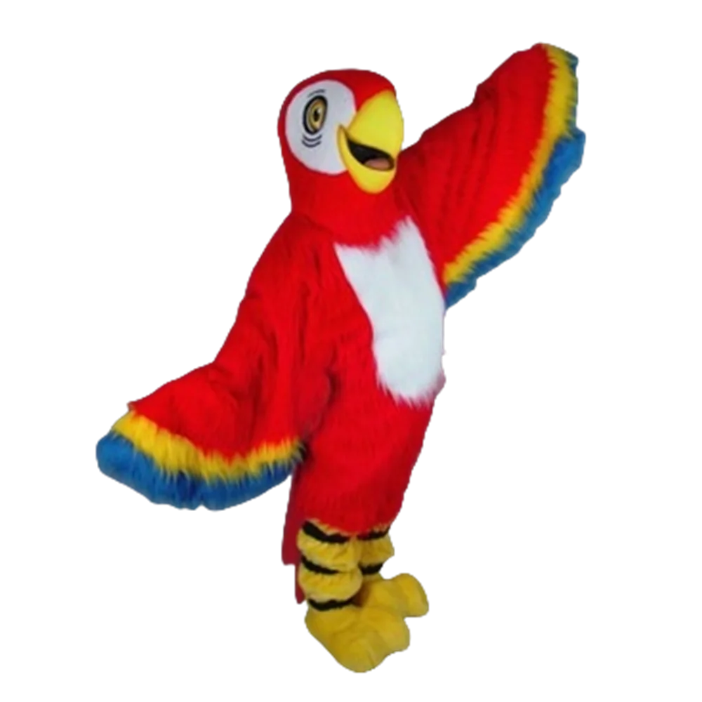 mascot Red Macaw Mascot Costume Plush Parrot Birds Mascot Mascota Mascotte Fancy Dress Cosply Carnival Costume576