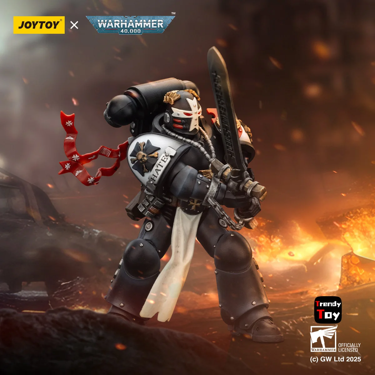 

【JOYTOY】Warhammer 40K Black Templars Emperor's Championship "Bayard's Revenge" V2 1/18 Action Figure Model Toy