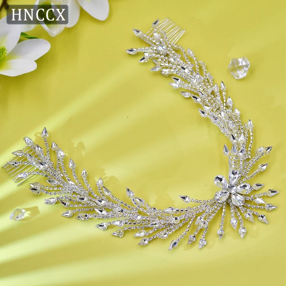 

YouLaPan Full Rhinestone Crown Headband Luxury Bridal Comb Headdress Pageant Tiara Wedding Party Prom Hair Accessories HP542