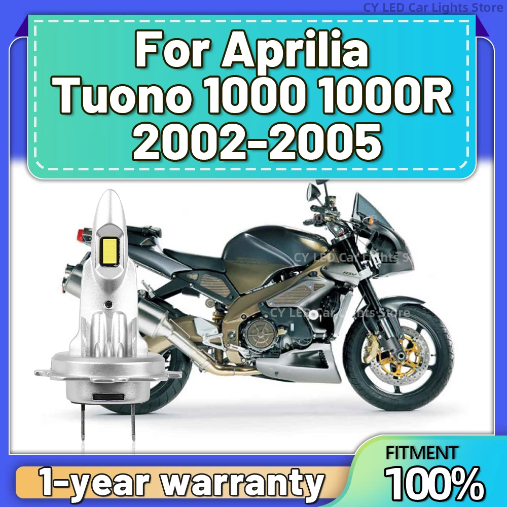 1pcs 150W H7 6000K Bright White Motorcycle LED Bulbs Headlight Motorcycle For Aprilia Tuono 1000 1000R 2002 2003 2004 2005