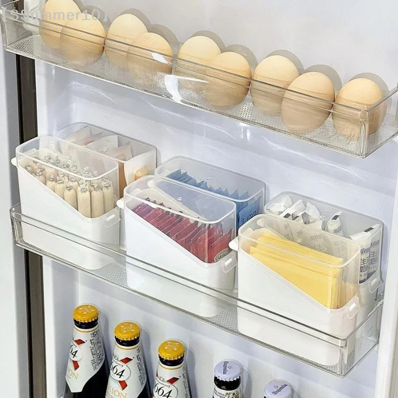 【xxx】Tilted Transparent Lid Storage Box Cheese Tea Coffee Storage Organizer Item Classification Container Dustproof With Cover