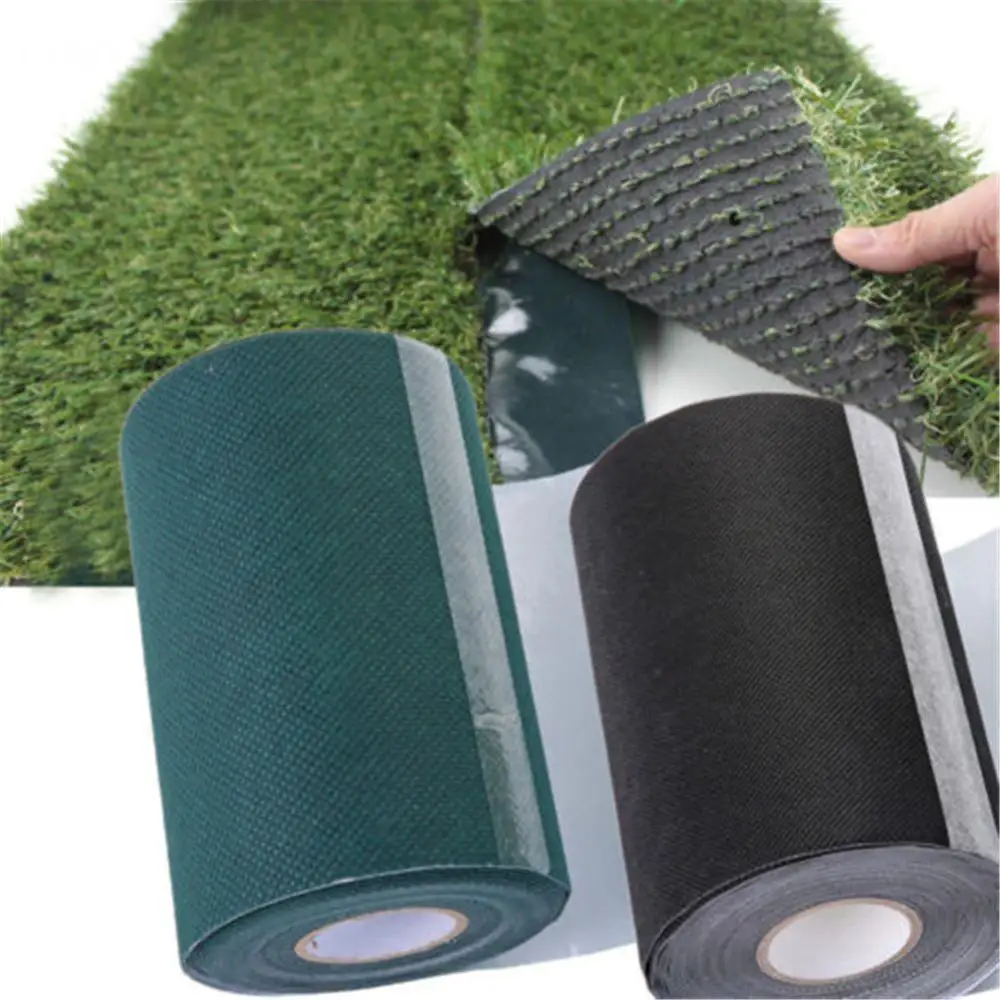 1pcs 5/10/15/20M Artificial Grass Joining Tape Garden Self Adhesive Joining Green/Black Tape Synthetic Lawn Grass Garden Tool