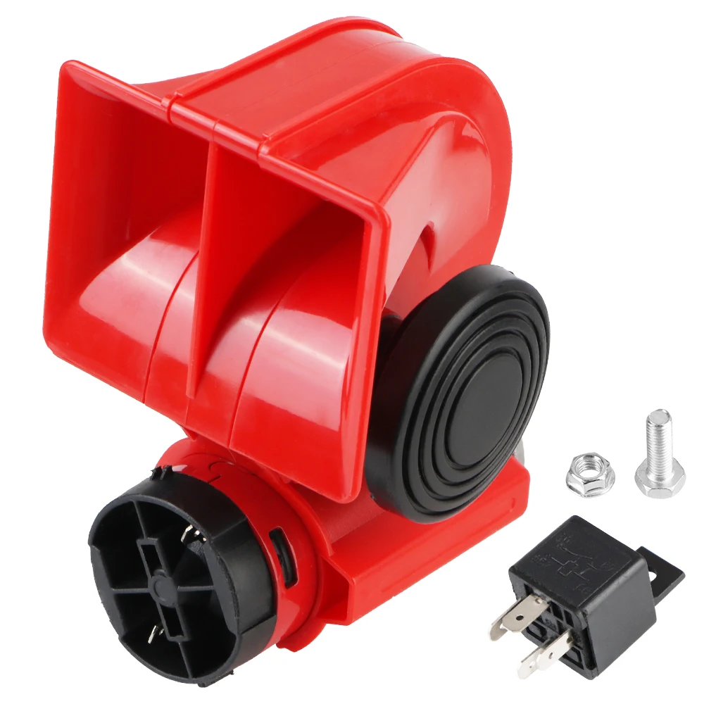 

With Wires and Relay Super Loud 12V Waterproof For Boat Truck SUV Ship Car Air Horn Car Air Pump Horn Set Auto Trumpets