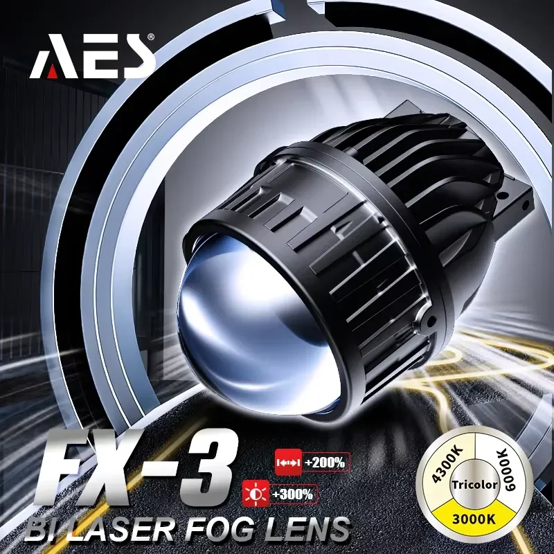 3 Inch Latest FX-3 Blue Lens Fog Bi-LED Projector Lens 6000K /4300K/3000K for Car FOG DRIVING LIGHT Retrofit IP67 Rate With
