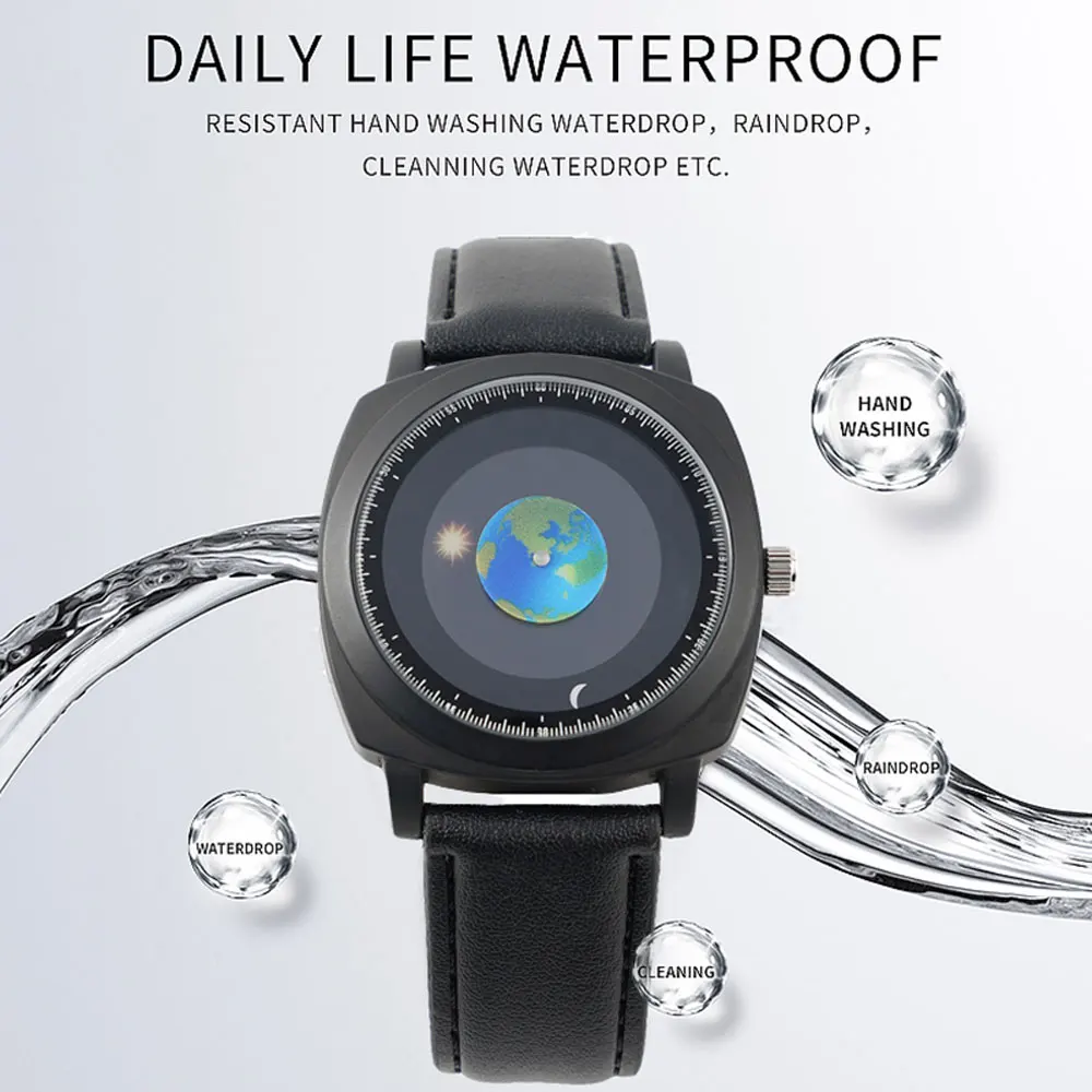 YAZOLE часы мужские минималистичный стиль простые кварцевые наручные часы водонепроницаемые студенческие часы уникальные солнце луна земля руки reloj hombre